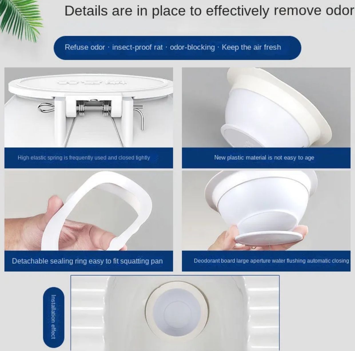Squatting Toilet Pan Cover, Universal Squat Toilet Lid, Durable Prevent Sewage, WC Toilet Hole Cover Squatting Toilet Pan Cover, Universal Squat Toilet Lid, Durable Prevent Sewage, WC Toilet Hole Cover